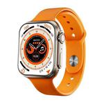 WS8 Plus 2.0 inch IPS Full Touch Screen Smart Watch, IP68 Waterproof Support Heart Rate & Blood Oxygen Monitoring / Sports Modes(Gold+Orange)