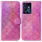 For Infinix Note 12 Pro 5G Colorful Magnetic Buckle Leather Phone Case(Pink)