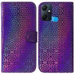 For Infinix Smart 6 Plus Colorful Magnetic Buckle Leather Phone Case(Purple)