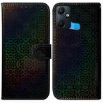 For Infinix Smart 6 Plus Colorful Magnetic Buckle Leather Phone Case(Black)