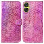 For Tecno Camon 19 Neo Colorful Magnetic Buckle Leather Phone Case(Pink)