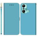 For Infinix Hot 12 Pro Imitated Mirror Surface Leather Phone Case(Blue)