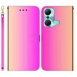 For Infinix Hot 12 Pro Imitated Mirror Surface Leather Phone Case(Gradient Color)