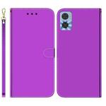 For Motorola Moto E22/E22i Imitated Mirror Surface Leather Phone Case(Purple)