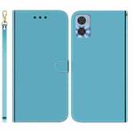 For Motorola Moto E22/E22i Imitated Mirror Surface Leather Phone Case(Blue)