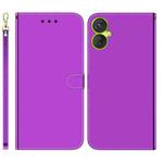 For Tecno Camon 19 Neo Imitated Mirror Surface Leather Phone Case(Purple)