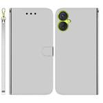 For Tecno Camon 19 Neo Imitated Mirror Surface Leather Phone Case(Silver)