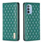 For Motorola Moto G31 / G41 Diamond Lattice Magnetic Leather Flip Phone Case(Green)