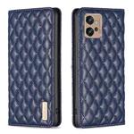 For Motorola Moto G32 4G Diamond Lattice Magnetic Leather Flip Phone Case(Blue)