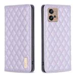 For Motorola Moto G32 4G Diamond Lattice Magnetic Leather Flip Phone Case(Purple)