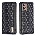 For Motorola Moto G32 4G Diamond Lattice Magnetic Leather Flip Phone Case(Black)