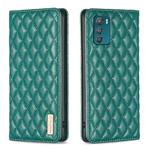 For Motorola Moto G42 Diamond Lattice Magnetic Leather Flip Phone Case(Green)