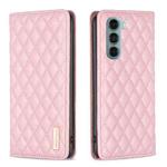 For Motorola Moto G200 5G / Edge S30 5G Diamond Lattice Magnetic Leather Flip Phone Case(Pink)