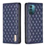 For Nokia G11 / G21 Diamond Lattice Magnetic Leather Flip Phone Case(Blue)