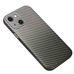 For iPhone 14 R-JUST Carbon Fiber Texture Kevlar Phone Case(Grey)