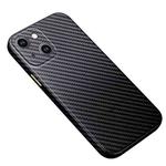 For iPhone 14 Plus R-JUST Carbon Fiber Texture Kevlar Phone Case(Black)