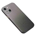 For iPhone 14 Plus R-JUST Carbon Fiber Texture Kevlar Phone Case(Grey)