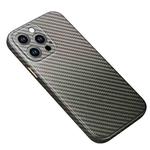 For iPhone 14 Pro R-JUST Carbon Fiber Texture Kevlar Phone Case(Grey)