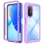 For Huawei Nova 9 SE Starry Sky Solid Color Shockproof TPU Clear PC Phone Case(Purple)
