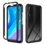 For Huawei Y9S Starry Sky Solid Color Shockproof TPU Clear PC Phone Case(Black)