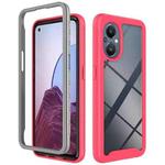 For OnePlus Nord N20 5G / OPPO Reno7 Z 5G / Reno8 Lite 5G  Starry Sky Solid Color Shockproof TPU Clear PC Phone Case(Frosted Pink)