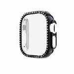 For Apple Watch Ultra 49mm Diamond Hollow PC Watch Case(Black)