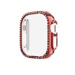 For Apple Watch Ultra 49mm Diamond Hollow PC Watch Case(Red)