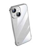For iPhone 14 Plus Electroplating Frameless Clear PC Phone Case(Silver)