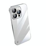 For iPhone 14 Pro Electroplating Frameless Clear PC Phone Case(Silver)