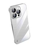 For iPhone 14 Pro Max Electroplating Frameless Clear PC Phone Case(Silver)