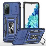 For Samsung Galaxy S20 FE Armor PC + TPU Camera Shield Phone Case(Navy Blue)