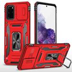 For Samsung Galaxy S20+ Armor PC + TPU Camera Shield Phone Case(Red)