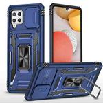 For Samsung Galaxy A42 5G Armor PC + TPU Camera Shield Phone Case(Navy Blue)