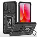 For Motorola Moto G Power 2022 Armor PC + TPU Camera Shield Phone Case(Black)