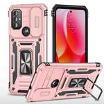 For Motorola Moto G Power 2022 Armor PC + TPU Camera Shield Phone Case(Rose Gold)