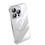 For iPhone 13 Pro Electroplating Frameless Magsafe Magnetic PC Phone Case(Silver)