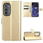 For Motorola Edge 2022 Retro Crazy Horse Texture Leather Phone Case(Gold)