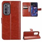 For Motorola Edge 2022 Retro Crazy Horse Texture Leather Phone Case(Brown)