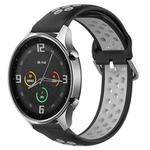 For Xiaomi Watch Color 22mm Clasp Two Color Sport Watch Band(Black + Grey)