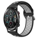 For Huawei Honor Magic Watch 2 46mm 22mm Clasp Two Color Sport Watch Band(Black + Grey)