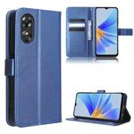 For OPPO A17 Diamond Texture Leather Phone Case(Blue)