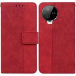 For Infinix Note 12 Pro 4G Geometric Embossed Flip Leather Phone Case(Red)