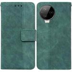For Infinix Note 12 Pro 4G Geometric Embossed Flip Leather Phone Case(Green)