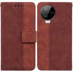 For Infinix Note 12 Pro 4G Geometric Embossed Flip Leather Phone Case(Brown)