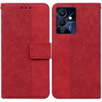 For Infinix Note 12 Pro 5G Geometric Embossed Flip Leather Phone Case(Red)