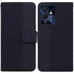 For Infinix Note 12 Pro 5G Geometric Embossed Flip Leather Phone Case(Black)