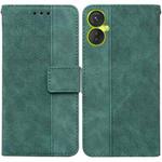 For Tecno Camon 19 Neo Geometric Embossed Flip Leather Phone Case(Green)