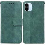 For Xiaomi Redmi A1 Geometric Embossed Flip Leather Phone Case(Green)