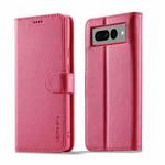 For Google Pixel 7 Pro LC.IMEEKE Calf Texture Horizontal Flip Leather Case(Red)
