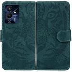 For Infinix Note 12 Pro 5G Tiger Embossing Pattern Horizontal Flip Leather Phone Case(Green)